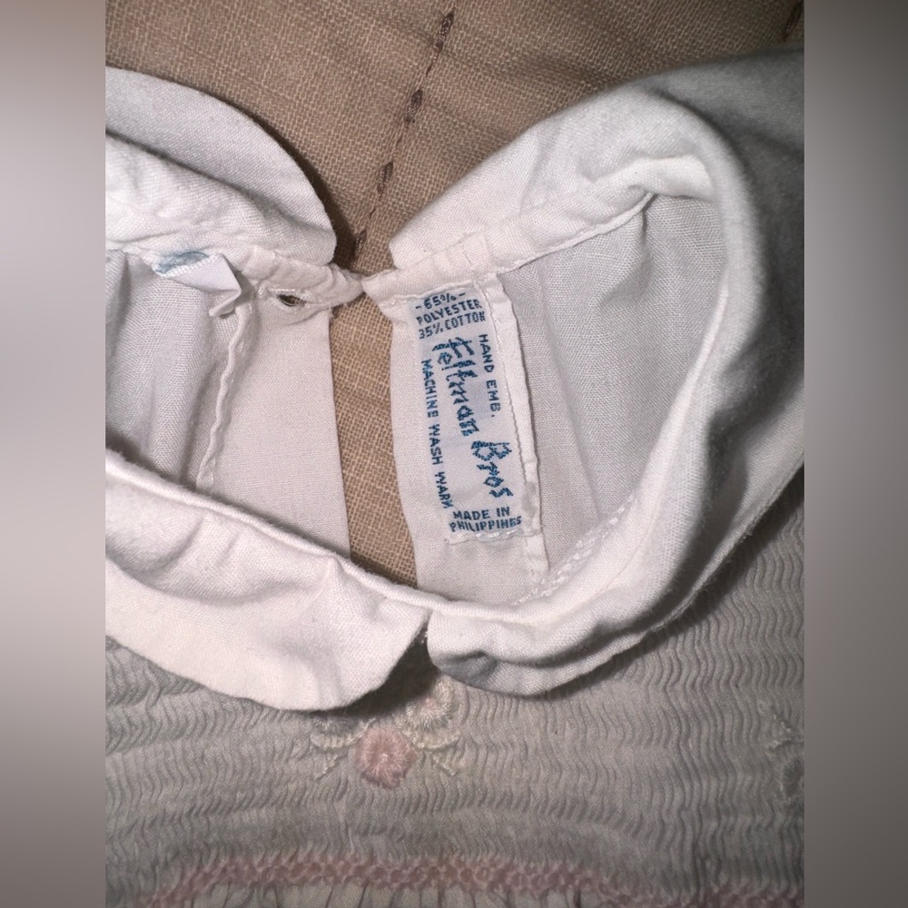 Vintage Feltman Bros baby girl dress 3 months 3m day dress, bring home dress - Picture 3 of 5